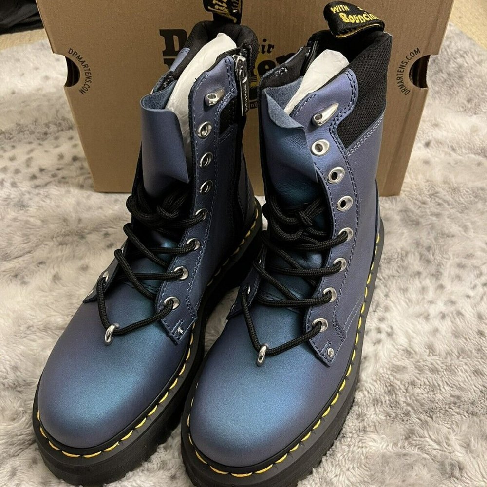 Dr. Martens Jadon II Hardware Platform in DK Blue/Bla MSRP$300 FIVE STAR REVIEWS